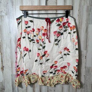 Vintage 90s Tommy Hilfiger Floral Patchwork Mini Skirt Rayon Womens‎ Size 6
